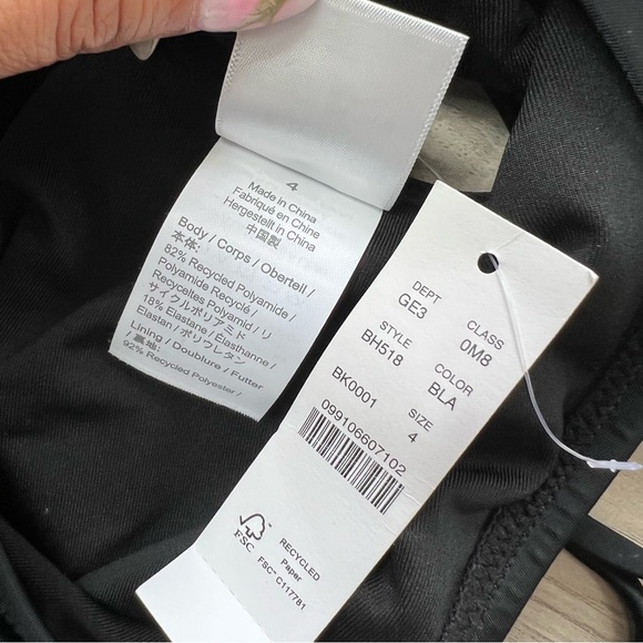 J. Crew Strappy Plunge with Beads One-piece Swimsuit Black Size 4 NWT - Picture 12 of 12